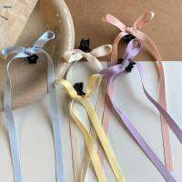 Summer Ballet Wind Girl Super Fairy Ribbon Bow Hair Clip Long Small Fresh Floating Ribbon Simple Duckbill Clip Hair Accessories