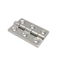 Stainless Boat Rectangle Strap Utility Hinge Heavy Duty High Mirror Cabin Deck Door Strap Hinge with 6 Holes70x100mm