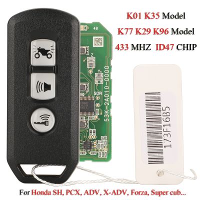 Jingyuqin-Clé télécommande intelligente K01 K35 K77 K29 K96 pour Honda X-ADV SH Forza PCX hybride 433 Z successive ID47