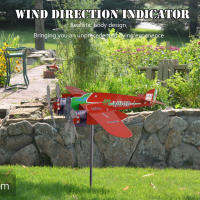 3D Wind Spinner Plane Plug-In Windmill โลหะเครื่องบินสภาพอากาศ Vane Anti-Corrosion Wind Direction Indicator สำหรับ Garden Courtyards