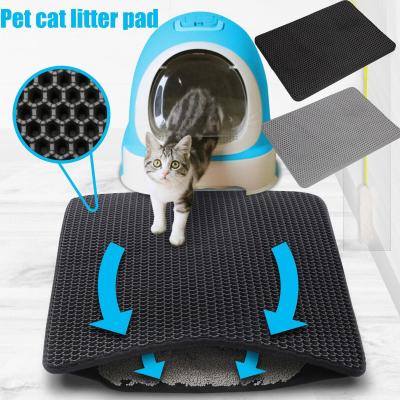 Cat Litter Mat Double Layer Non-Slip Litter Pads Non-Slip Waterproof Mat Litter Accessories Mat S Bed Clean U4n4