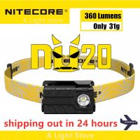 NITECORE ไฟหน้า NU20 360ลูเมน,ไฟหน้าขนนกแบตเตอรี่แบตเตอร์รี่ลิเธียมไฟฉาย EDC แบบชาร์จไฟได้ USB