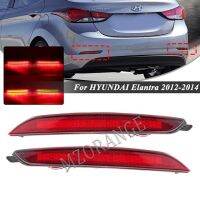 อุปกรณ์เสริมไฟหยุดเบรกสะท้อนแสงรถยนต์ไฟตัดหมอก2014 2013 2012 Elantra Hyundai สำหรับกันชนมีไฟด้านหลัง LED 2ชิ้น