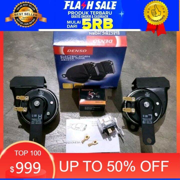 Klakson Denso Keong Waterprof plus relay avanza xenia vios bmw grandmax fortuner pajero canter