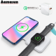 New Version 2 in 1 Q500 Foldable Magnetic Wireless Charger dock For iphone 12 Pro Max Mini, iWatch,Airpods 2 Charging station
