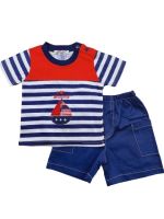 Best Kids I Love Mummy ชุดเด็ก เสื้อผ้าเด็ก คอกลม สองชิ้นเสื้อกางเกง woven ลาย Sailor