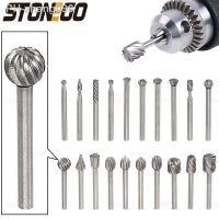 STONEGO Highspeed Steel Carpentry Rotary File Woodworking Engraving Milling Cutter Electric Grinder Tool Accessories Grinding