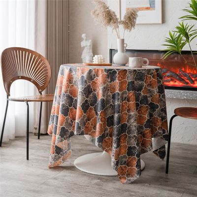 Christmas Maple Leaf Printed Tablecloth Rectangular Tablecloth Banquet Party Atmosphere Tablecloth Decoration Manteles Nappe