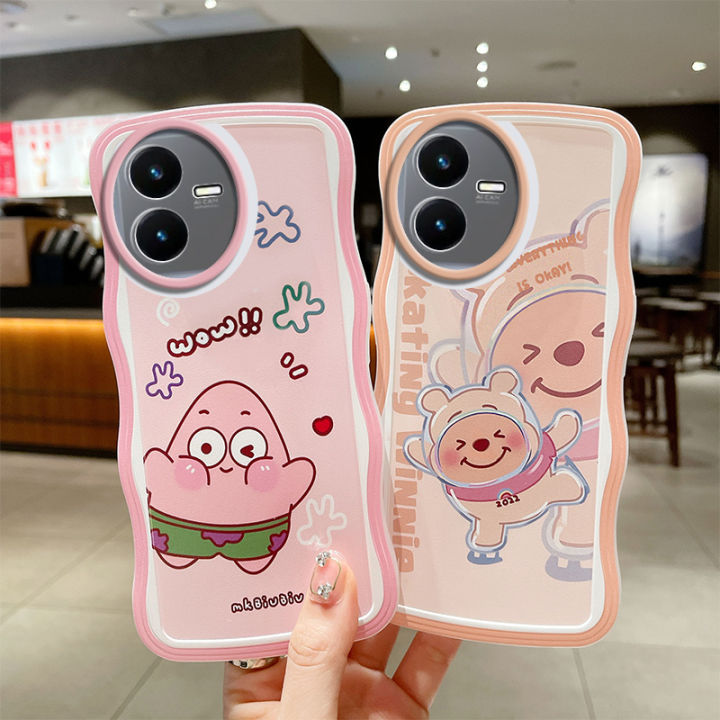 เคสคลังสินค้าพร้อมสำหรับ-vivo-y15c-5g-เคส-vivoy15c-น่ารักเคส-tpu-นิ่มลายการ์ตูนลายคลื่นกรอบใสฝาครอบโทรศัพท์