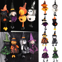 ตุ๊กตาตกแต่งวันฮาโลวีนตุ๊กตาผีฟักทองแม่มดสีดำจี้แมวของขวัญเด็ก Hallowmas ตกแต่งงานปาร์ตี้สำหรับบ้าน