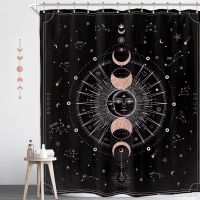 【hot】❁✇  and Phase Constellation Shower Curtain Astrology Crescent Gothic Celestial Sets