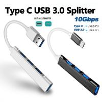 Tipe C 4 In 1 Port USB 3.0 Hub USB Hub OTG Kecepatan Tinggi PD Multi Splitter 10Gbps untuk XIAOMI Macbook Pro PC HUB Komputer Port USB