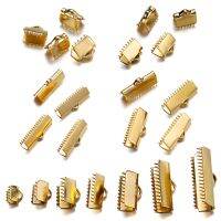 20-30Pcs/lot Stainless Steel Crimp End Bead Buckle Tip Clasp DIY Necklace Bracelet Connectors For Jewelry Making Accessorie