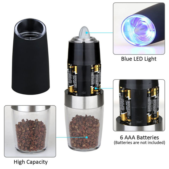 12-pcs-automatic-pepper-mill-set-electric-gravity-operated-seasoning-grinder-salt-shaker-with-led-kitchen-spice-grinding-tools