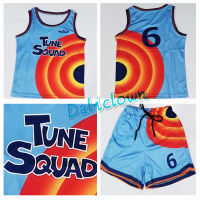 Kids Space Jam 2 Basketball Jersey Cosplay Costume Tune-Squad #6 James Top Shirt Shorts Goon Squad Basketball Uniform