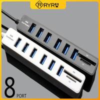 RYRA USB ฮับ2.0ที่พ้วง USB ตัวแยก USB USB ฮับ2.0อะแดปเตอร์ขยายพอร์ต6ไมโคร TF/การ์ดรีดเดอร์ SD อุปกรณ์เสริมคอมพิวเตอร์ Hab สำหรับพีซี