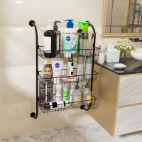 UNHO 3 ชั้น ชั้นวางของติดผนัง Metal Wall Rack Shelf Storage Baskets อุปกรณ์จัดเก็บสิ่งของ ชั้นวางของในห้องน้ำ