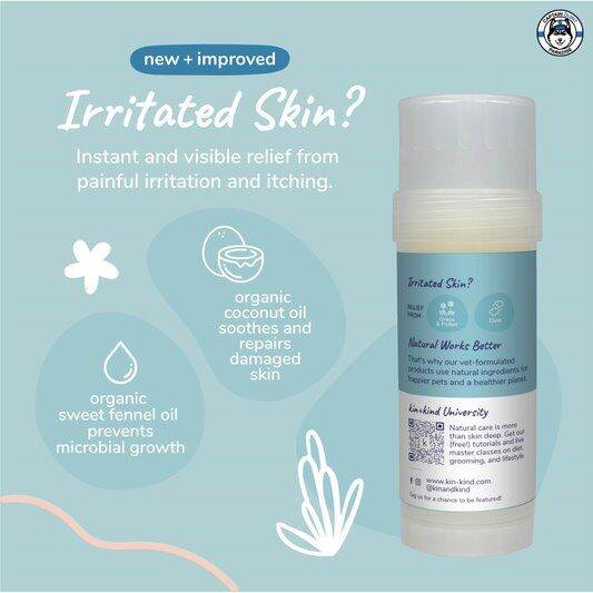 kin-kind-hot-spot-balm-stick-บาล์มสำหรับลดการระคายเคืองบนผิวหนังสุนัข