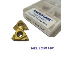 10pcs 16ER 16IR 0.5 / 0.75 / 1 / 1.25 / 1.5 / 1.75 / 2 / 2.5 / 3 / 3.5 ISO LDA LDC คาร์ไบด์แทรกต้นฉบับ DESKAR CNC เครื่องกลึงภายนอก เครื่องมือ