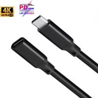 100W PD 5A USB3.1 Kabel Ekstensi Tipe C 4K 60Hz USB-C Gen 2 10Gbps Extender 0.5M 1M 2M 3M 5M