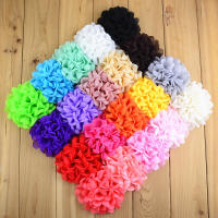 New Style 20C 20pcs Kids Hair Flower WITHOUT CLIP 3.94in Girls Hair Fabric Fire-finished Rim Rose Headband DIY Accessories MH71