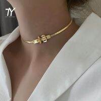 ❐卍  Buckle Titanium Choker Woman New Fashion Jewelry Gothic Girls Clavicle Chain