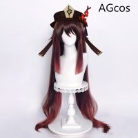 AGCOS Game Genshin Impact Hu Tao Cosplay Wig