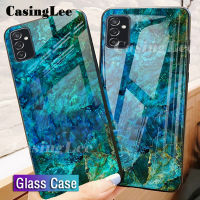 Casinglee เคสสำหรับ Samsung Galaxy A13 A23,เคสซิลิโคนนิ่มป้องกันกระจกนิรภัยลายหินอ่อนแฟชั่นด้านหลังสำหรับ Samsung A23 A13เคสโทรศัพท์