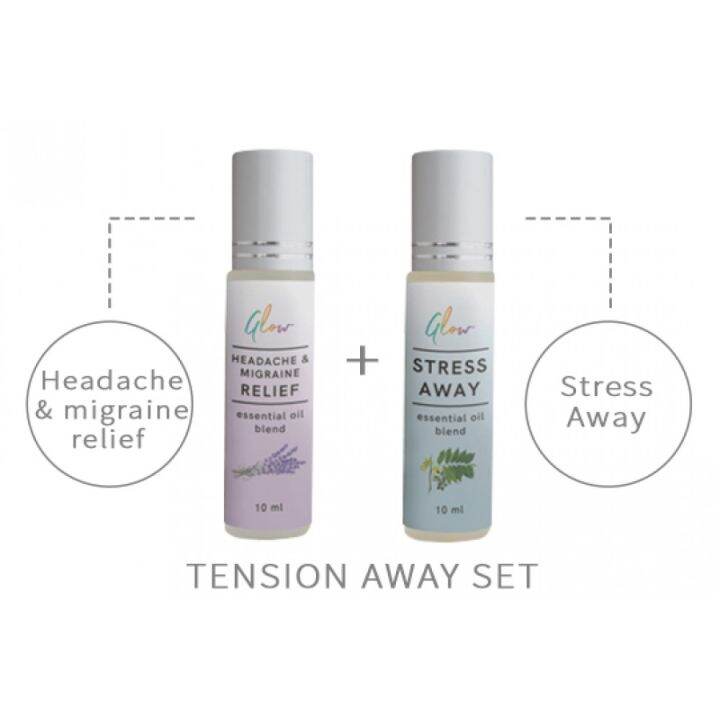 TENSION AWAY SET BUNDLE OF ESSENTIAL OIL FOR HEADACHE & MIGRAINE