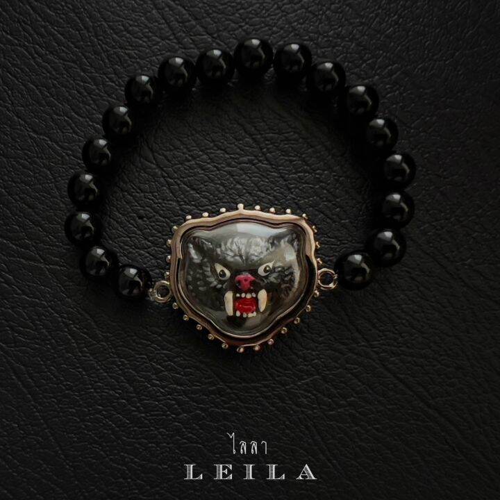 leila-amulets-พญาเสือโคร่ง-สีดำ-พร้อมกำไลหินฟรีตามรูป