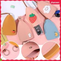 SHANXEN เคสกุญแจรถยนต์หนัง PU แบบดึงออกได้มีขนาดใหญ่ลายการ์ตูนไม่ลื่นง่าย