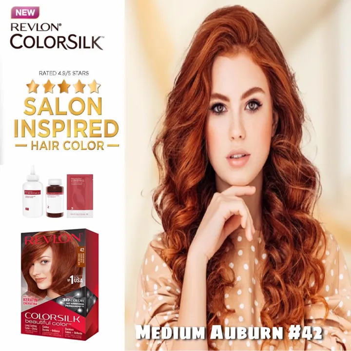 HAIR COLOR Medium Auburn REVLON Colorsilk No. 42 | Lazada PH