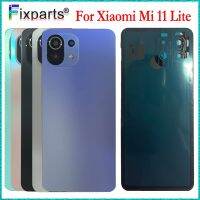 ใหม่6.55 "ฝาหลังกระจกด้านหลังเหมาะสำหรับ Xiaomi Mi 11 Lite ฝาหลังแบตเตอรี่ตัวเรือนประตูแบตเตอรี่พร้อม M2101K9AG สติกเกอร์กาว