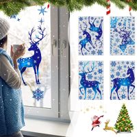 Snowflake Wall Decals Christmas 2022 Christmas Stickers For Windows New Year Stickers Snowman Decoration Новогодние Наклейки