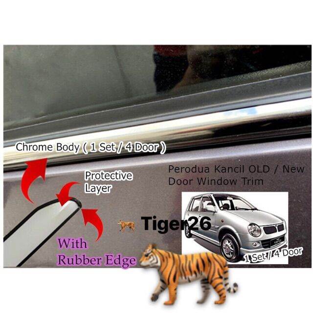 KANCIL window trim chrome lining door belt moulding Lazada