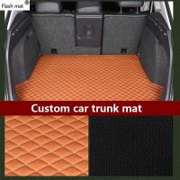 leather Car Trunk Mats for Mitsubishi All Models asx outlander lancer 10 pajero sport car accessories custom cargo liner