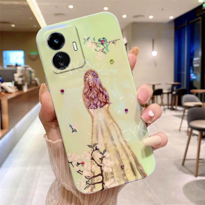 เคสมีศิลปะหรูหราสำหรับผู้หญิง-realme-c55-nfc-2023เคสโทรศัพท์-c55-realme-เคสซิลิโคนแบบนิ่ม-c55-oppo-realme