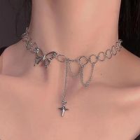 Delysia King  Butterfly Necklace Hip Hop Design Clavicle Chain Temperament Circle Necklace Fashion Chain Necklaces