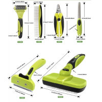 6 in 1 Cat Dog Grooming Deshedding Tools Brush Kit Comb Set Storage Bag Ultimate Dog Comb Brush