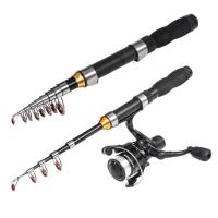 ETX2023 Hot Mini Pocket Size Carbon Telescopic Fishing Rod Ultra Light Spinning Rods 1.0m - 2.3m Fishing Rod Spinning Fishing Poles