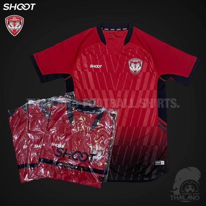 shoot-เสื้อแข่งสโมสรเมืองทอง-ยูไนเต็ด-2021-22-no-sponsor-สินค้าของเเท้-100