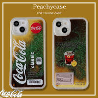 น้ำยาไหลโคล่ามีกลิตเตอร์เคสโทรศัพท์ทรายดูดระยิบระยับสำหรับ iPhone 15 Plus 14 13 12 Pro Max 11 Xr 7 8 Plus 6 Xs X Xsmax เคสโทรศัพท์เคสโทรศัพท์ฝาหลังแข็งอะคริลิค