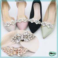 MINERA คริสตัลพลอยเทียม Sepatu Pengantin Wanita 1ชิ้นเครื่องประดับหัวเข็มขัดทรงเสน่ห์แบบคลิปตกแต่งเงางามคลิปหนีบรองเท้า