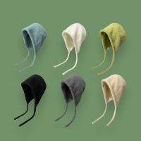 【YD】 2023 Beanie Warm Knit Hat Caps Men Ear Protection Tie Pullover Gorro Bonnet