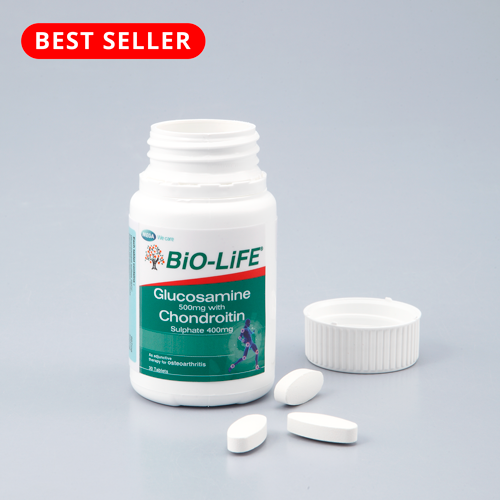 BIOLIFE GLUCOSAMINE 500mg CHONDROITIN SULPHATE 400mg (1 BOTTLE x 30