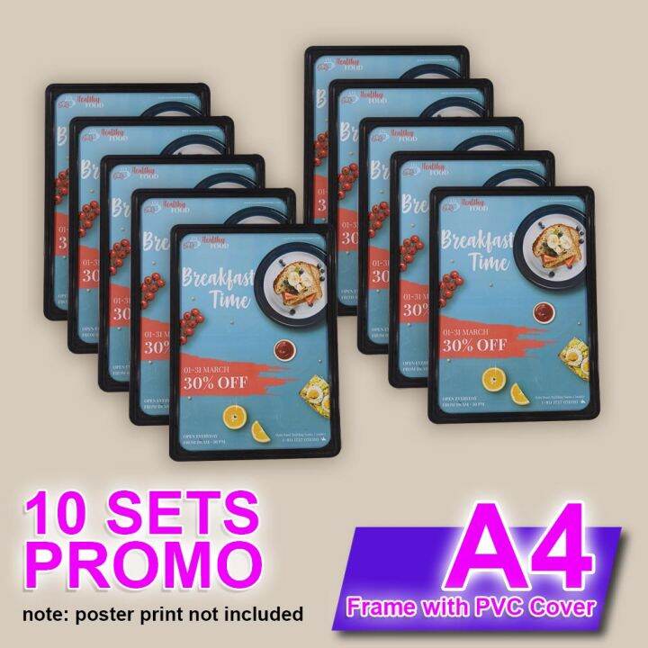 10sets A4 Plastic Frame with A4 PVC Lazada