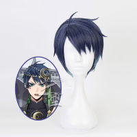 Anime Twisted Wonderland Deuce Cosplay Dark Blue Wig +Free Wig Cap Heat Resistant Synthetic Hair Men Women Party Props