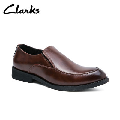 Clarks_หนัง Tilden Free Dark Tan รองเท้าสลิปออนบุรุษ