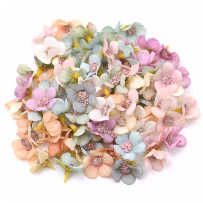 【CC】 Artificial Flowers Scrapbook Wedding Small for Crafts Wreaths Silk