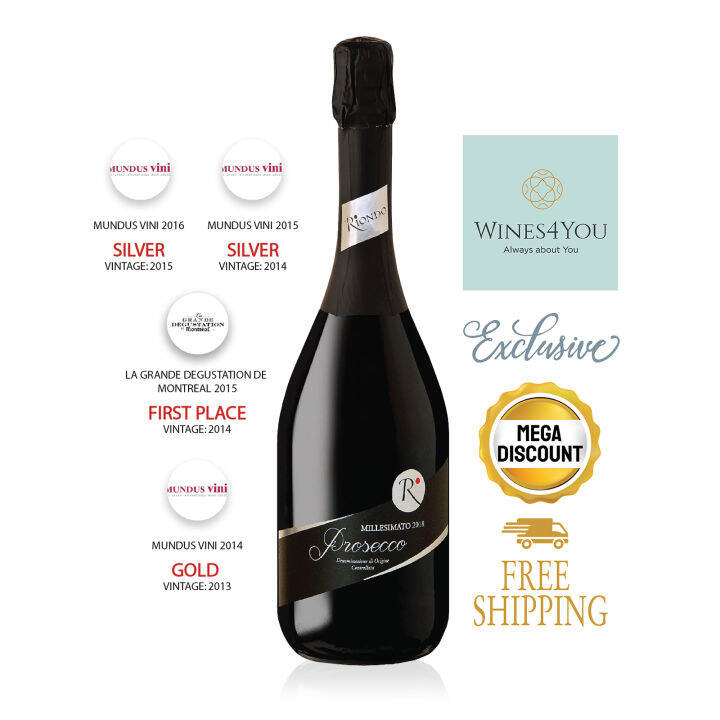 Riondo Millesimato Vintage Extra Dry Prosecco Italy Sparkling Wine 2021